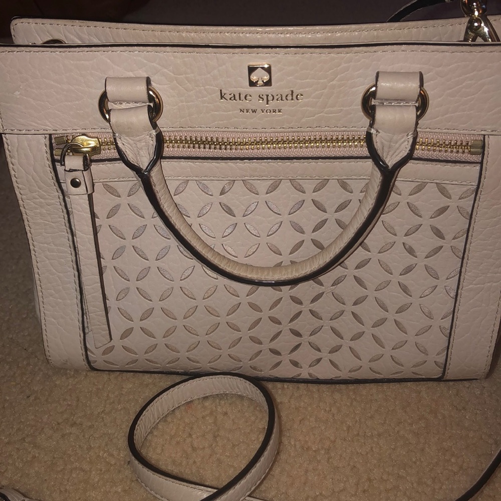 Small tan Kate side hand bag